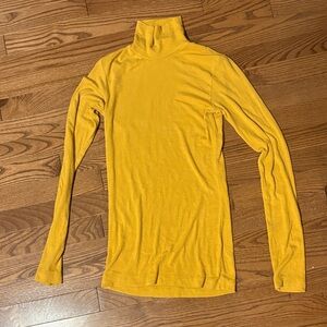 Mustard Turtleneck Long Sleeve Top